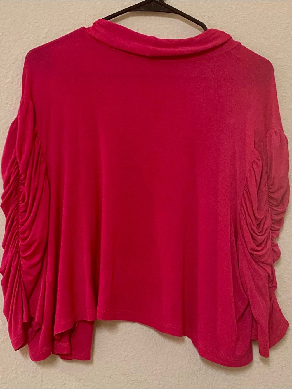 3/$12 - American City Wear Ruched Sleeve Cardigan - Pink - Size 3X - Fits 1X-3X - Picture 3 of 4